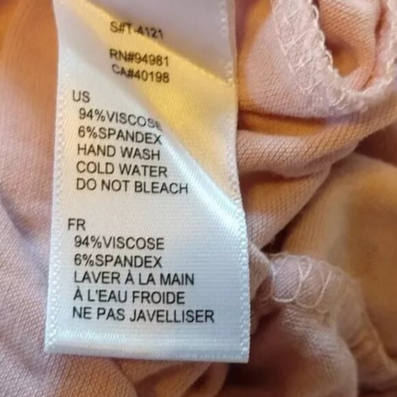 Dusty Pink L Top Textured Lace Collar Elastic Hem Short Puff Sleeves - Picture 5 of 6